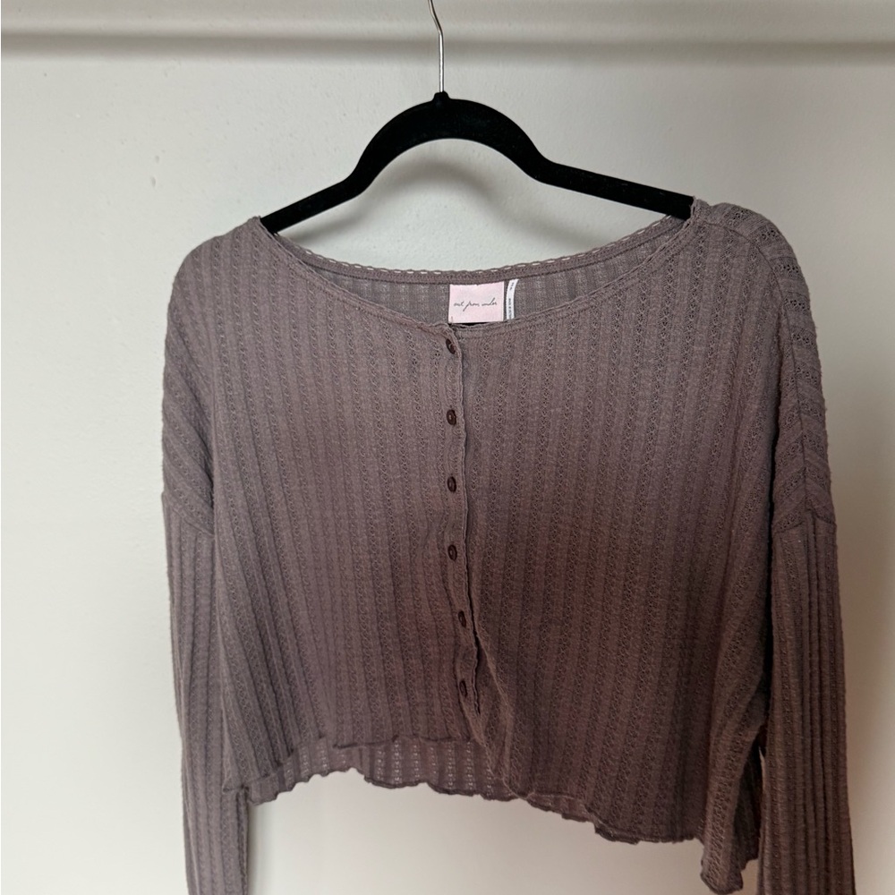 Women's textured cardigan button up - Out from Under